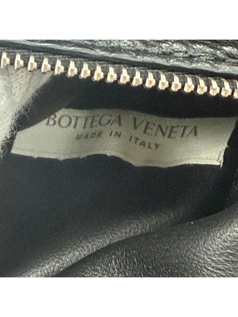 Bottega Veneta Diago Gray Leather Intrecciato Shoulder Bag Black